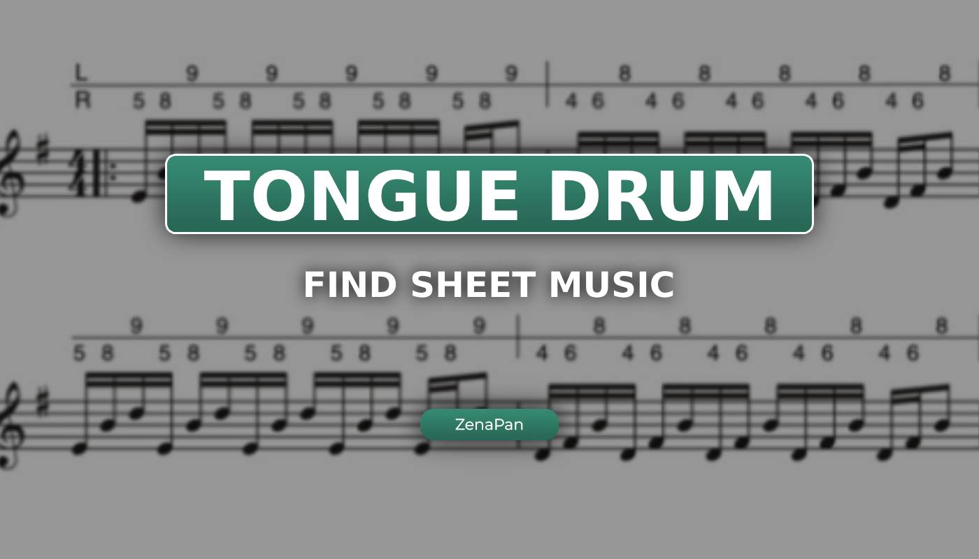 steel drum, sheet music, buy tongue drum, zenapan music