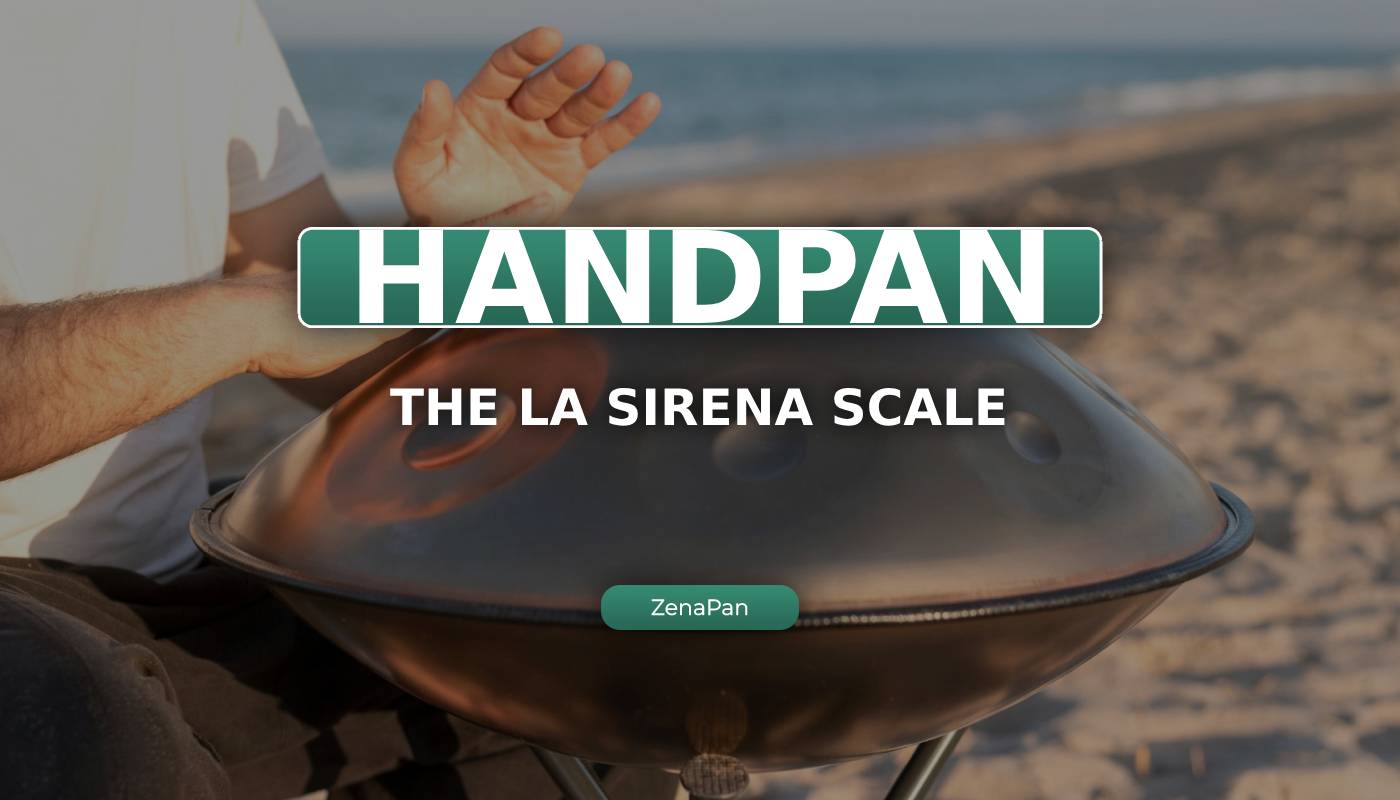 music for hang drum; pantams; round metal drum instrument; the la sirena scale