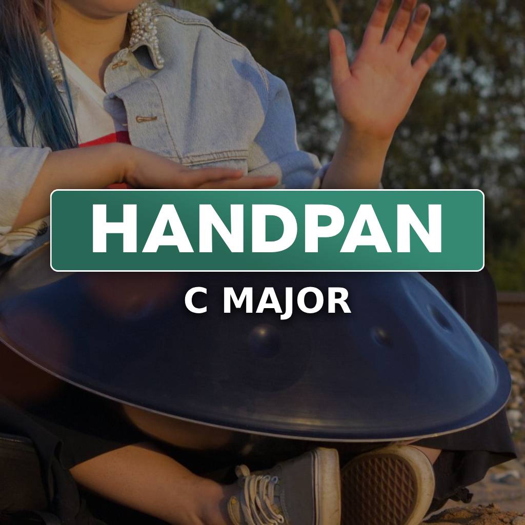 music for hang drum; pantams; round metal drum instrument; scale c major, buy handpan